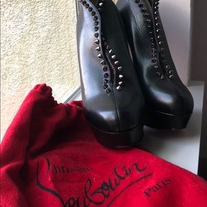 Authentic Christian Louboutin studded booties